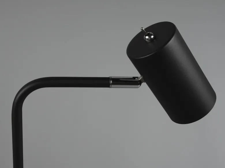 LED Schreibtischlampe in Schwarz matt, Spot schwenkbar, Höhe 45cm