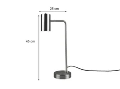 LED Schreibtischlampe in Silber matt, Spot schwenkbar, Höhe 45cm