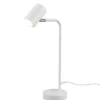 LED Schreibtischlampe in Weiß matt, Spot schwenkbar, Höhe 45cm