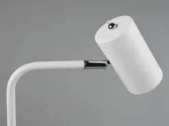 LED Schreibtischlampe in Weiß matt, Spot schwenkbar, Höhe 45cm