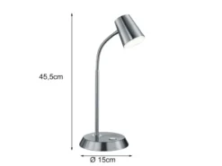 LED Schreibtischlampe NARCOS Silber matt dimmbar