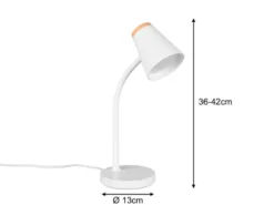 LED Schreibtischlampe PONGO Weiß flexibel biegsam, Höhe 36cm