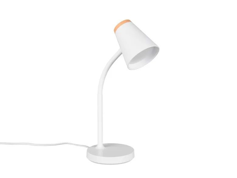 LED Schreibtischlampe PONGO Weiß flexibel biegsam, Höhe 36cm