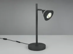 LED Schreibtischlampe ROMEO dimmbar mit schwenkbarem Spot Schwarz, Höhe 40cm