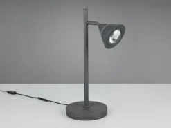 LED Schreibtischlampe ROMEO dimmbar mit schwenkbarem Spot Schwarz, Höhe 40cm