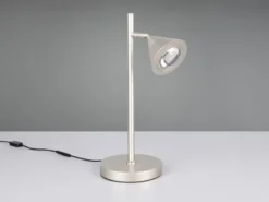 LED Schreibtischlampe ROMEO dimmbar mit schwenkbarem Spot Silber, Höhe 40cm