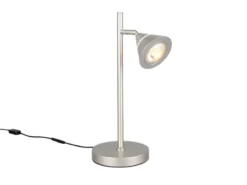 LED Schreibtischlampe ROMEO dimmbar mit schwenkbarem Spot Silber, Höhe 40cm