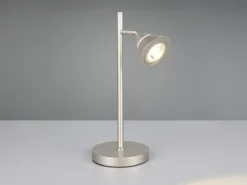 LED Schreibtischlampe ROMEO dimmbar mit schwenkbarem Spot Silber, Höhe 40cm