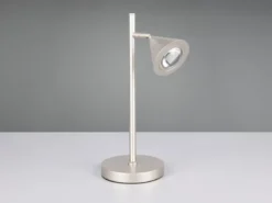LED Schreibtischlampe ROMEO dimmbar mit schwenkbarem Spot Silber, Höhe 40cm