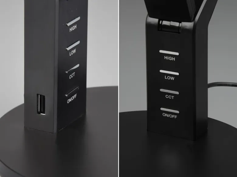 LED Schreibtischleuchte AVA dimmbar, mit USB Ladefunktion & Tageslicht, 40cm