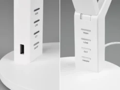 LED Schreibtischleuchte AVA dimmbar, mit USB Ladefunktion & Tageslicht, 40cm