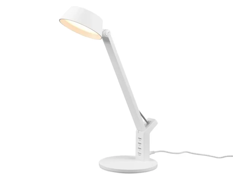 LED Schreibtischleuchte AVA dimmbar, mit USB Ladefunktion & Tageslicht, 40cm