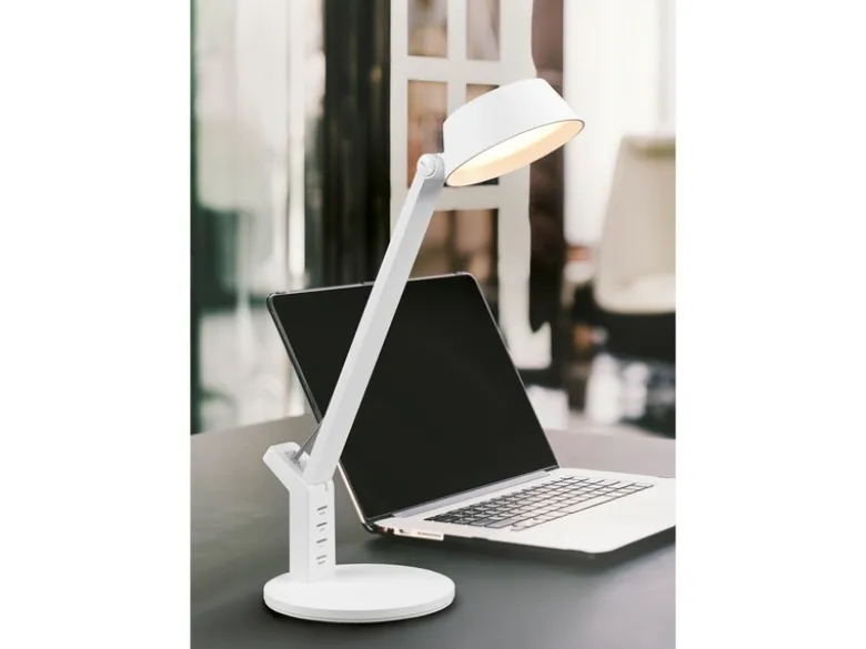 LED Schreibtischleuchte AVA dimmbar, mit USB Ladefunktion & Tageslicht, 40cm