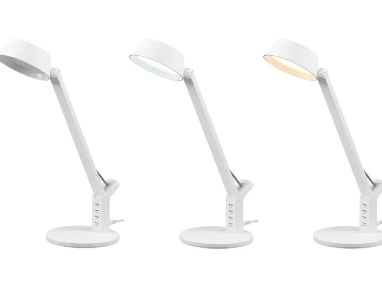 LED Schreibtischleuchte AVA dimmbar, mit USB Ladefunktion & Tageslicht, 40cm