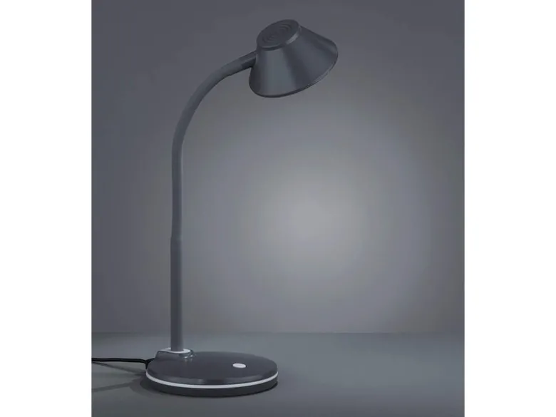 LED Schreibtischleuchte BERRY flexibel, Kunststoff Titan, 33cm hoch