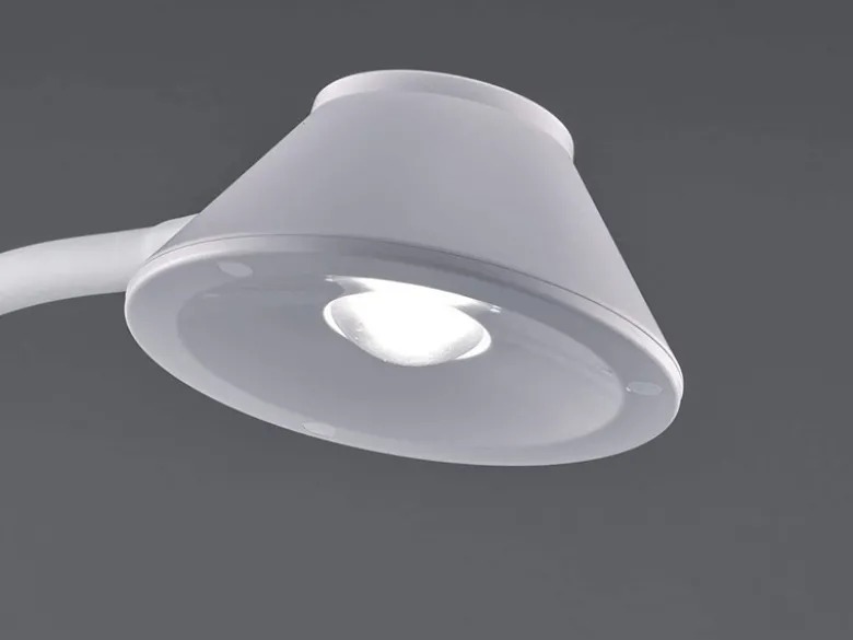 LED Schreibtischleuchte BERRY flexibel, Kunststoff Weiß, 33cm hoch