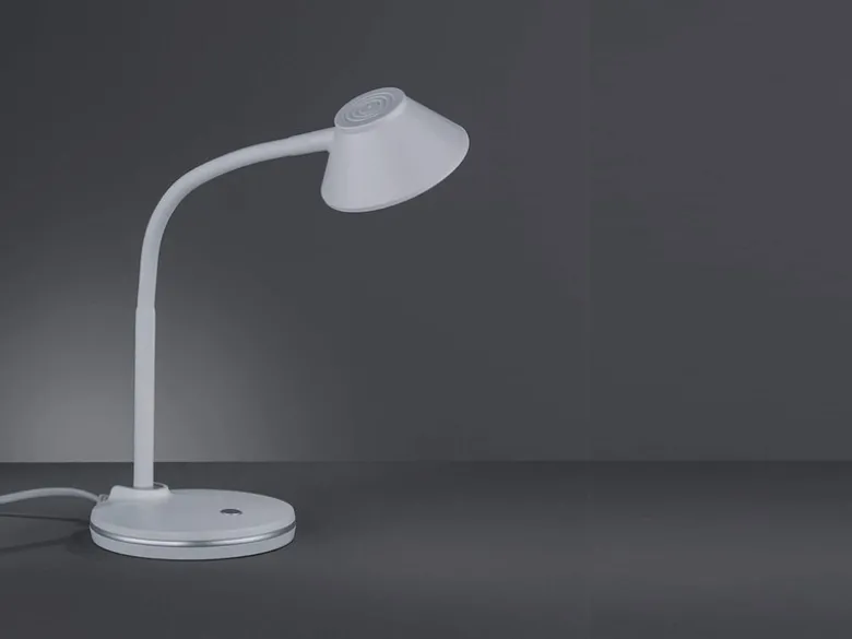 LED Schreibtischleuchte BERRY flexibel, Kunststoff Weiß, 33cm hoch
