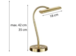 LED Schreibtischleuchte in Messing matt, 2er SET mit 4-Stufen Dimmer