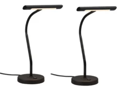LED Schreibtischleuchte in Schwarz matt, 2er SET mit 4-Stufen Dimmer