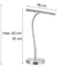 LED Schreibtischleuchte in Silber matt, 2er SET mit 4-Stufen Dimmer