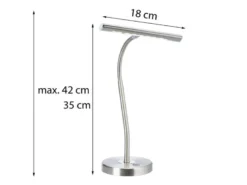 LED Schreibtischleuchte in Silber matt, 2er SET mit 4-Stufen Dimmer