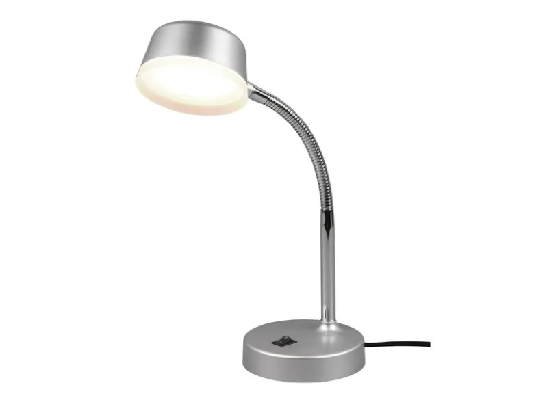 LED Schreibtischleuchte KIKO flexibel, Kunststoff Titan, 34cm hoch