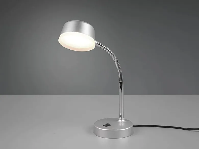 LED Schreibtischleuchte KIKO flexibel, Kunststoff Titan, 34cm hoch