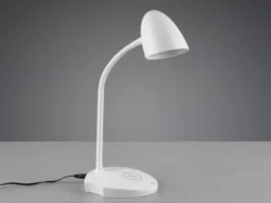 LED Schreibtischleuchte LOAD in Weiß mit induktiver Ladestation im Sockel