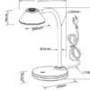 LED Schreibtischleuchten 2er SET flexibel, Kunststoff Weiß, 33cm hoch