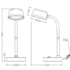 LED Schreibtischleuchten 2er SET flexibel, Kunststoff Weiß, 34cm hoch