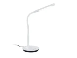 LED Schreibtischleuchte POLO Weiß matt dimmbar 41cm hoch mit Flexgelenk