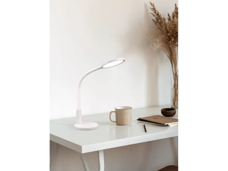 LED Schreibtischleuchte SALLY Flexibel dimmbar Weiß, Höhe 36cm
