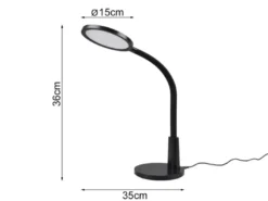 LED Schreibtischleuchte SALLY Flexibel dimmbar Schwarz, Höhe 36cm