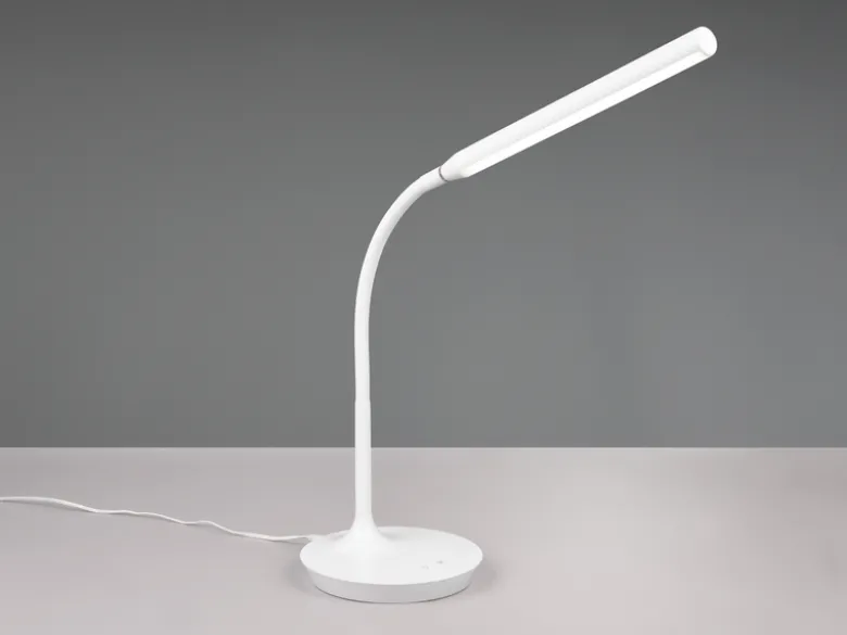 LED Schreibtischleuchte TORO Weiß, dimmbar & Lichtfarbe einstellbar, Höhe 38cm