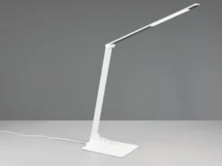 LED Schreibtischleuchte TRAVIS mit USB Ladefunktion, Weiß, Höhe 71cm