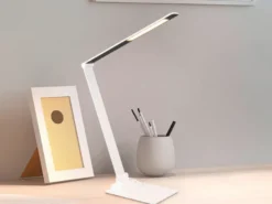 LED Schreibtischleuchte TRAVIS mit USB Ladefunktion, Weiß, Höhe 71cm