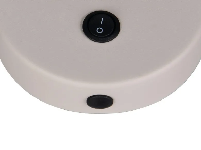 LED Schwanenhals Leselampe Coffee / Grau mit Schalter, Breite 10cm