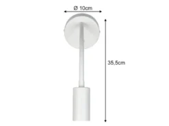 LED Schwanenhals Leselampe Weiß mit Schalter, Breite 10cm