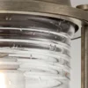 LED Sockel Laterne im Industriedesign, Bronze Höhe 47cm