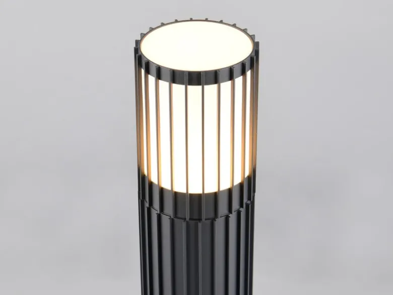 LED Sockelleuchte Aluminium Anthrazit, für Reihenschaltung geeignet, H: 50cm