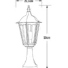 LED Sockelleuchte aus Aluminium Grün, antike E27 Gartenlaterne, Höhe 55cm