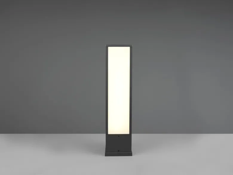 LED Sockelleuchte 2er Set eckig in Anthrazit, Höhe 60cm, IP54