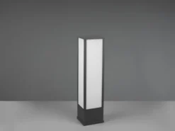 LED Sockelleuchte 2er Set eckig in Anthrazit, Höhe 60cm, IP54
