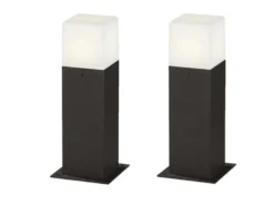 LED Sockelleuchte 2er Set in Anthrazit Höhe 30cm IP44 - Außenleuchte Wegeleuchte