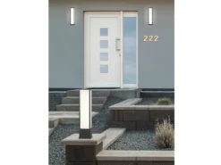 LED Sockelleuchte FUERTE eckig in Anthrazit, Höhe 60cm, IP54
