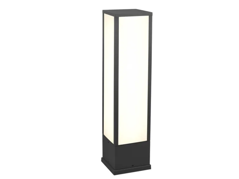 LED Sockelleuchte FUERTE eckig in Anthrazit, Höhe 60cm, IP54
