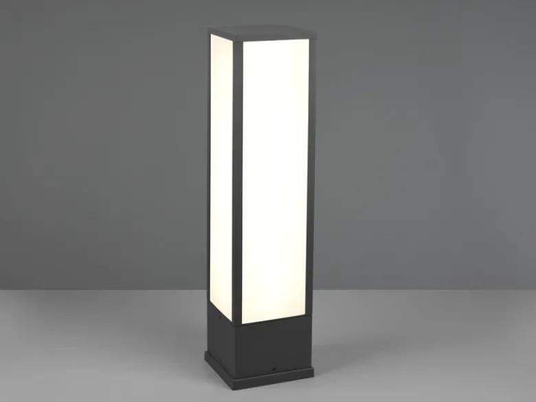 LED Sockelleuchte FUERTE eckig in Anthrazit, Höhe 60cm, IP54