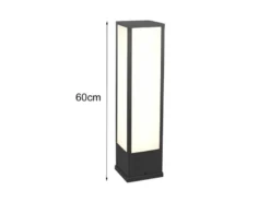 LED Sockelleuchte FUERTE eckig in Anthrazit, Höhe 60cm, IP54