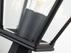 LED Sockelleuchte Garten Laterne im Landhausstil, Höhe 39,5cm