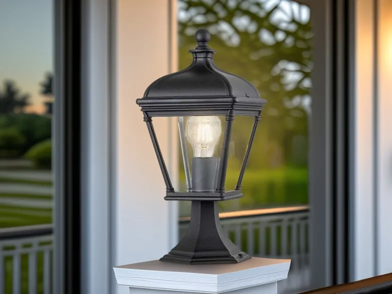LED Sockelleuchte Garten Laterne im Landhausstil, Höhe 39,5cm